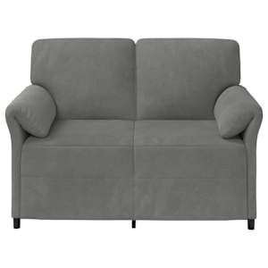 Sofa pro dvě osoby Tmavě šedá 138 x 83 x 95 cm Samet - obrázek 3