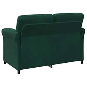 Sofa pro dvě osoby Tmavě zelená 138 x 83 x 95 cm Samet - obrázek 5