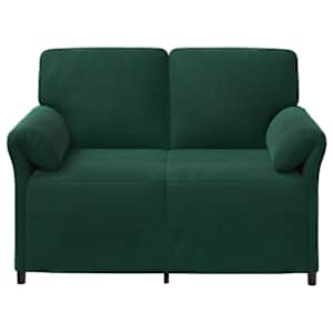 Sofa pro dvě osoby Tmavě zelená 138 x 83 x 95 cm Samet - obrázek 3