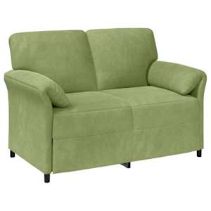 Sofa pro dvě osoby Světlá zelená 138 x 83 x 95 cm Samet - obrázek 2