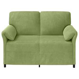 Sofa pro dvě osoby Světlá zelená 138 x 83 x 95 cm Samet - obrázek 3