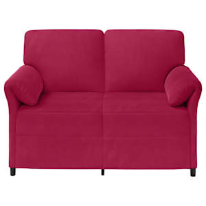 Sofa pro dvě osoby Víno Červené 138 x 83 x 95 cm Samet - obrázek 3