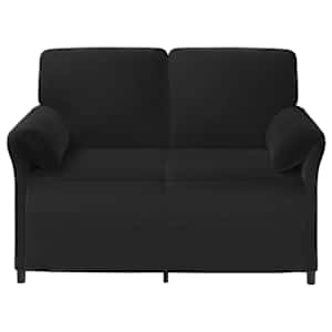 Sofa pro dvě osoby Černá 138 x 83 x 95 cm Samet - obrázek 3