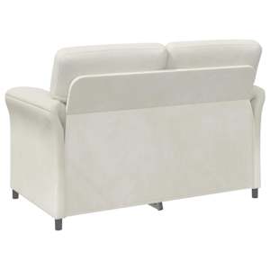 Sofa pro dvě osoby Krémová 138 x 83 x 95 cm Samet - obrázek 5