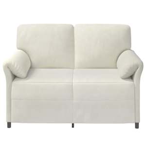 Sofa pro dvě osoby Krémová 138 x 83 x 95 cm Samet - obrázek 3