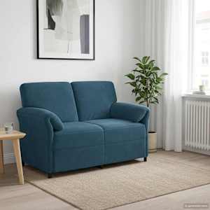 Sofa pro dvě osoby Modrá 138 x 83 x 95 cm Samet - obrázek 1