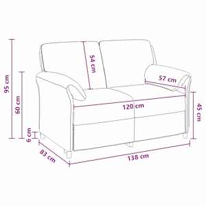 Sofa pro dvě osoby Policová modrá 138 x 83 x 95 cm Samet - obrázek 8