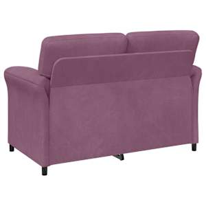 Sofa pro dvě osoby Fialová 138 x 83 x 95 cm Samet - obrázek 5