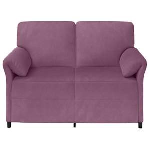 Sofa pro dvě osoby Fialová 138 x 83 x 95 cm Samet - obrázek 3