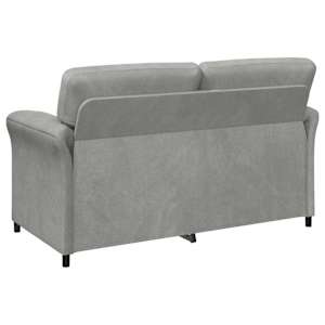 Sofa pro dvě osoby Světle šedá 158 x 83 x 95 cm Samet - obrázek 5