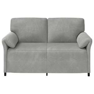 Sofa pro dvě osoby Světle šedá 158 x 83 x 95 cm Samet - obrázek 3