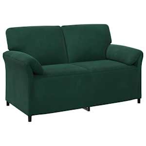 Sofa pro dvě osoby Tmavě zelená 158 x 83 x 95 cm Samet - obrázek 2