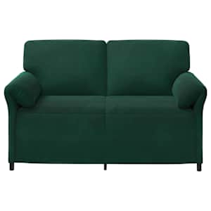 Sofa pro dvě osoby Tmavě zelená 158 x 83 x 95 cm Samet - obrázek 3