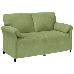 Sofa pro dvě osoby Světlá zelená 158 x 83 x 95 cm Samet - obrázek 2