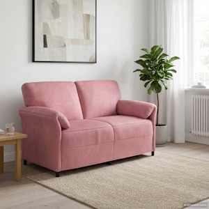 Sofa pro dvě osoby Růžová 158 x 83 x 95 cm Samet - obrázek 1
