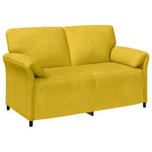 vidaXL 2-kohaline diivan Kollane 158 x 83 x 95 cm Samet