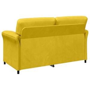 Sofa pro dvě osoby Žlutá 158 x 83 x 95 cm Samet - obrázek 5