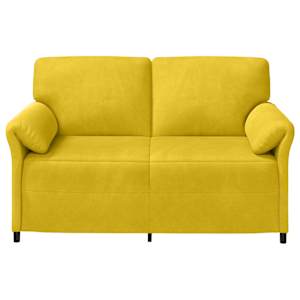 Sofa pro dvě osoby Žlutá 158 x 83 x 95 cm Samet - obrázek 3