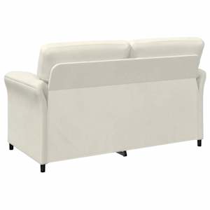 Sofa pro dvě osoby Krémová 158 x 83 x 95 cm Samet - obrázek 5