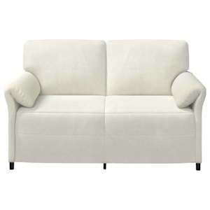 Sofa pro dvě osoby Krémová 158 x 83 x 95 cm Samet - obrázek 3