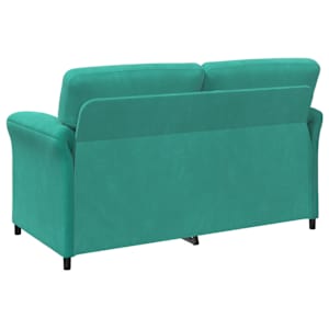 Sofa pro dvě osoby Tyrkysová 158 x 83 x 95 cm Samet - obrázek 5