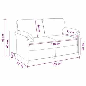 Sofa pro dvě osoby Tyrkysová 158 x 83 x 95 cm Samet - obrázek 8