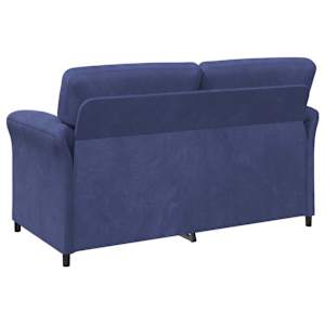 Sofa pro dvě osoby Policová modrá 158 x 83 x 95 cm Samet - obrázek 5