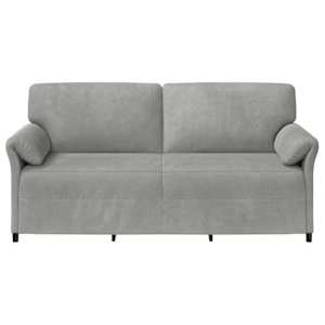 3-místné sofa Světle šedá 198 x 83 x 95 cm Samet - obrázek 3