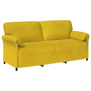 vidaXL 3-kohaline diivan Kollane 198 x 83 x 95 cm Samet