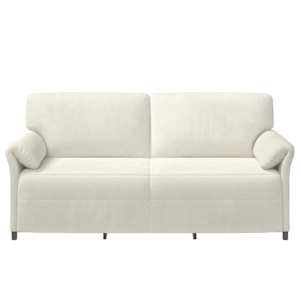 3-místné sofa Krémová 198 x 83 x 95 cm Samet - obrázek 3