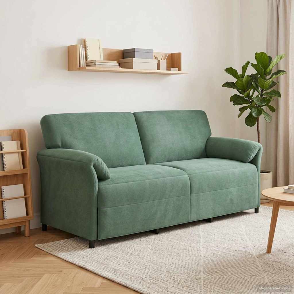 vidaXL 3-sedežna sedežna Morsko zelena 198 x 83 x 95 cm Žamet