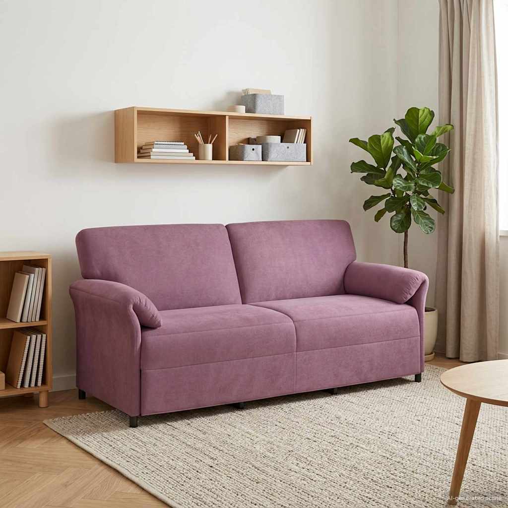 vidaXL Sofa cu 3 locuri Violet 198 x 83 x 95 cm Catifea