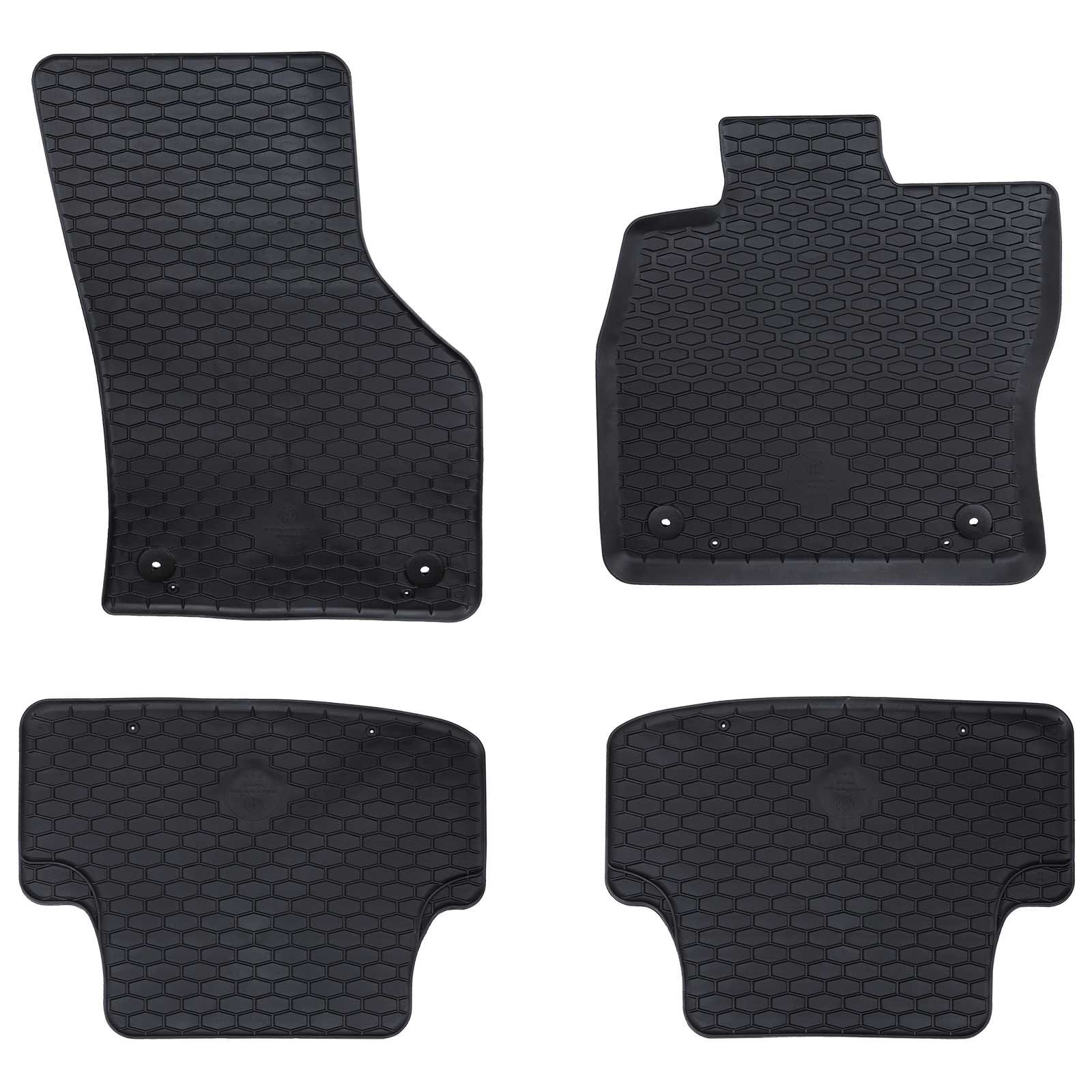 vidaXL Autofußmatte 4 pcs Schwarz geeignet für Audi A3 2012-2020 Gummi