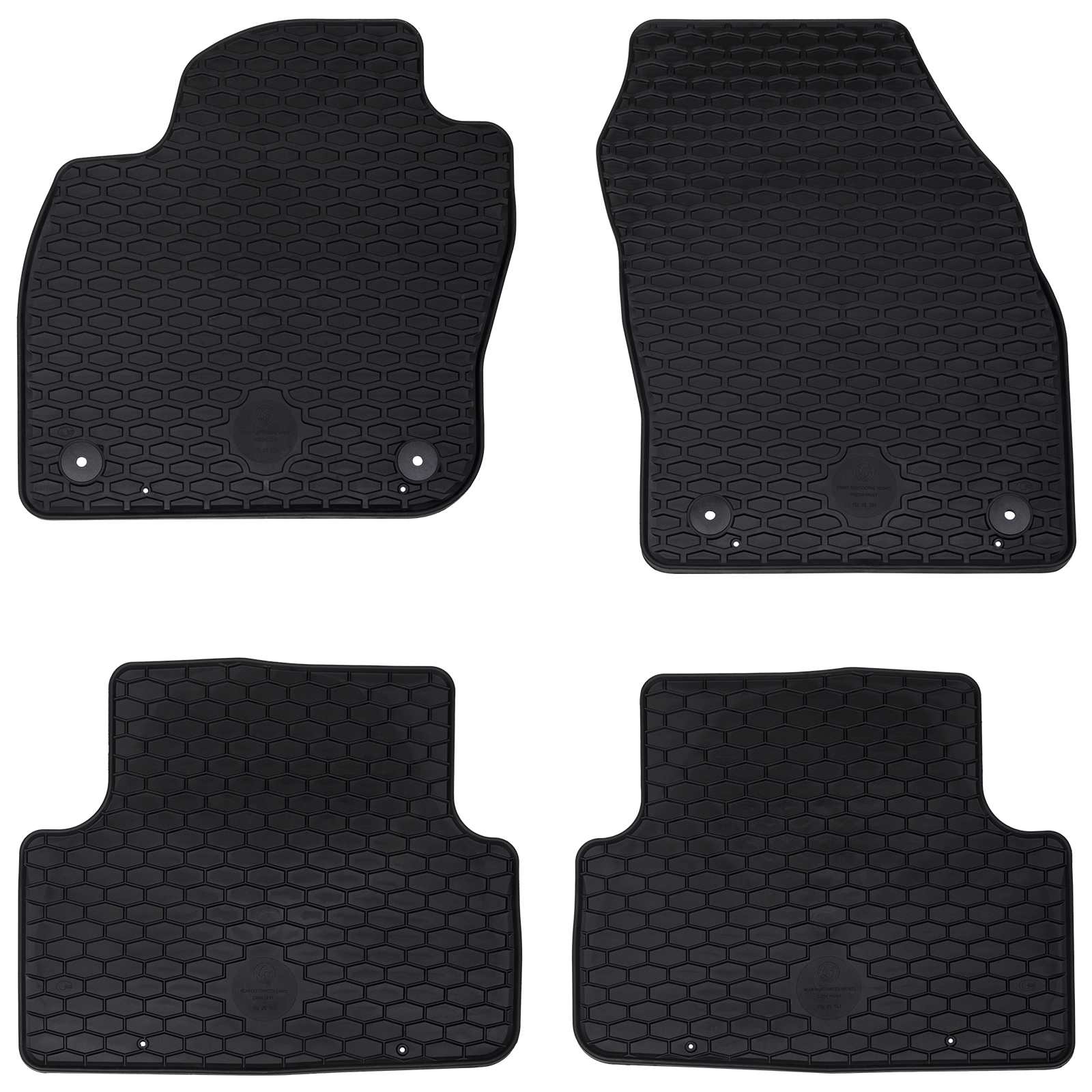 vidaXL Autofußmatte 4 pcs Schwarz VW T-CROSS TPE