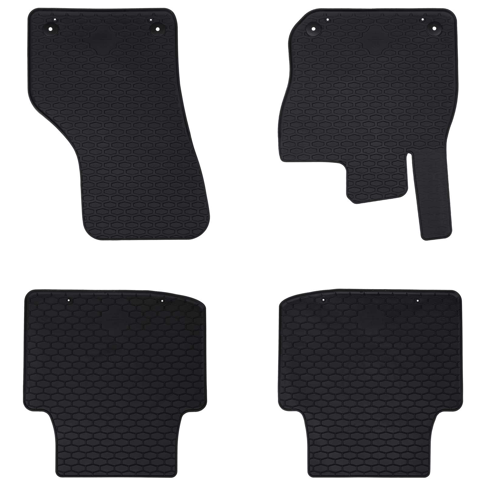 vidaXL Covor pentru mașină 4 pcs Negru Cauciuc