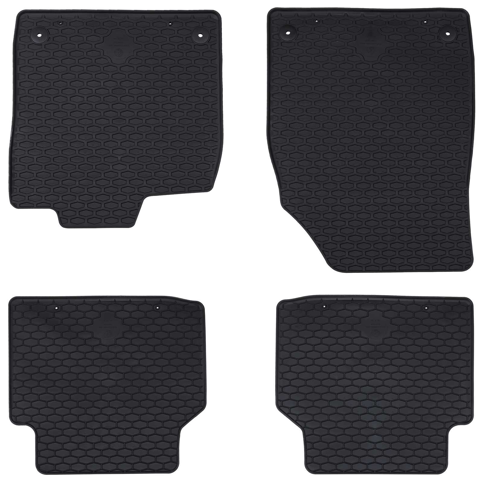 vidaXL Autofußmatte 4 pcs Schwarz Gummi