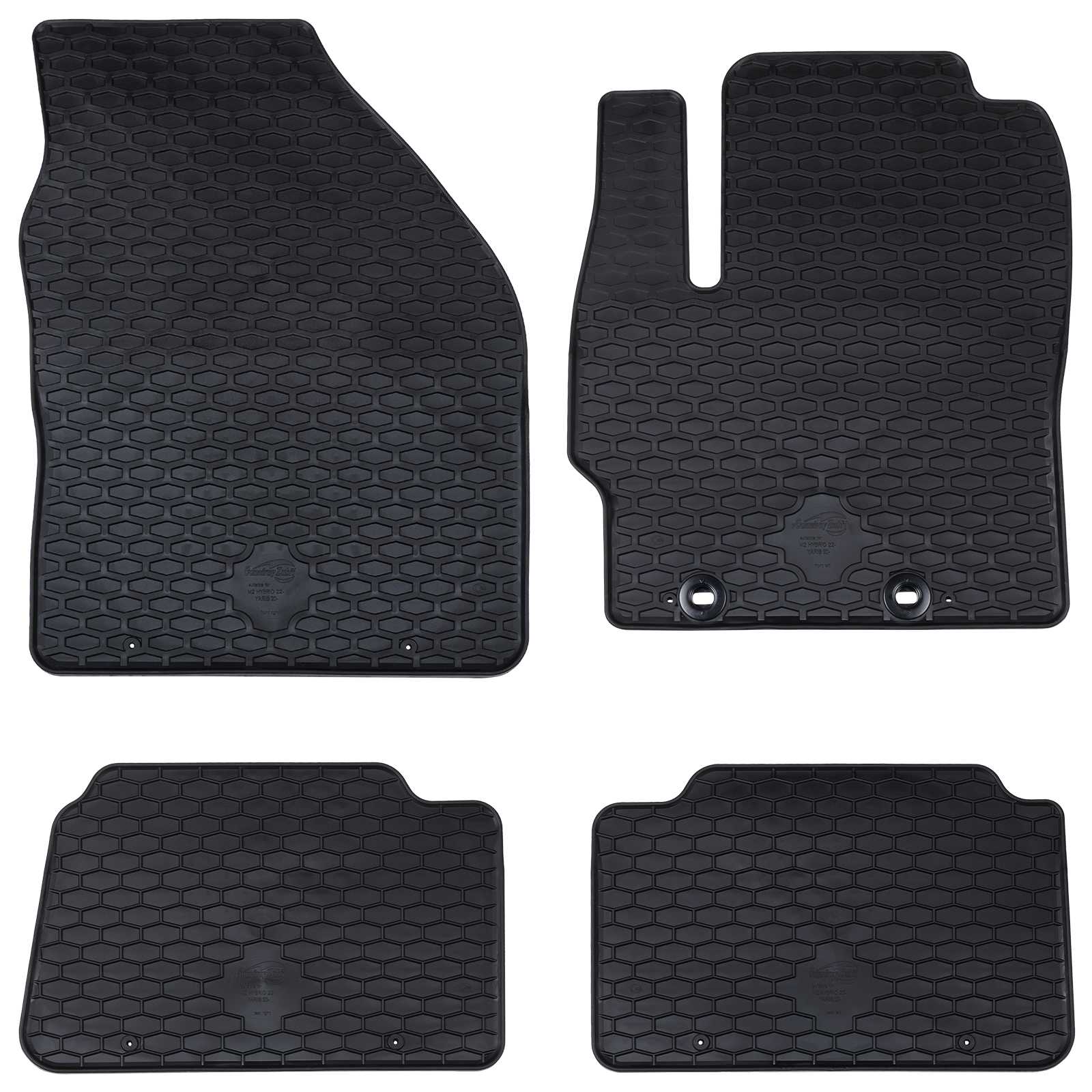 vidaXL Autofußmatte 4 pcs Schwarz passt für Toyota YARIS , YARIS CROSS