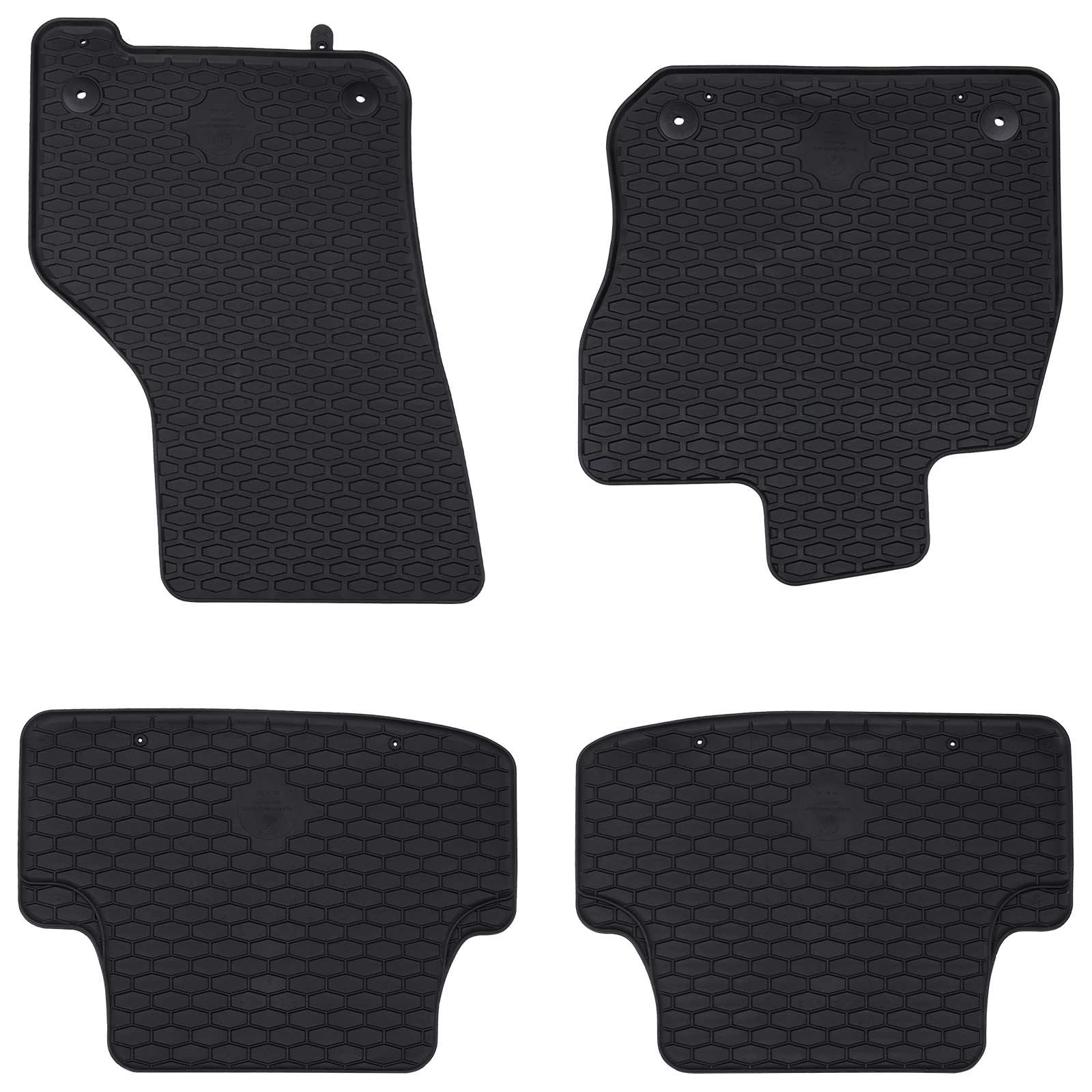 vidaXL Autofußmatte 4 pcs Schwarz VW GOLF VIII MHEV Gummi