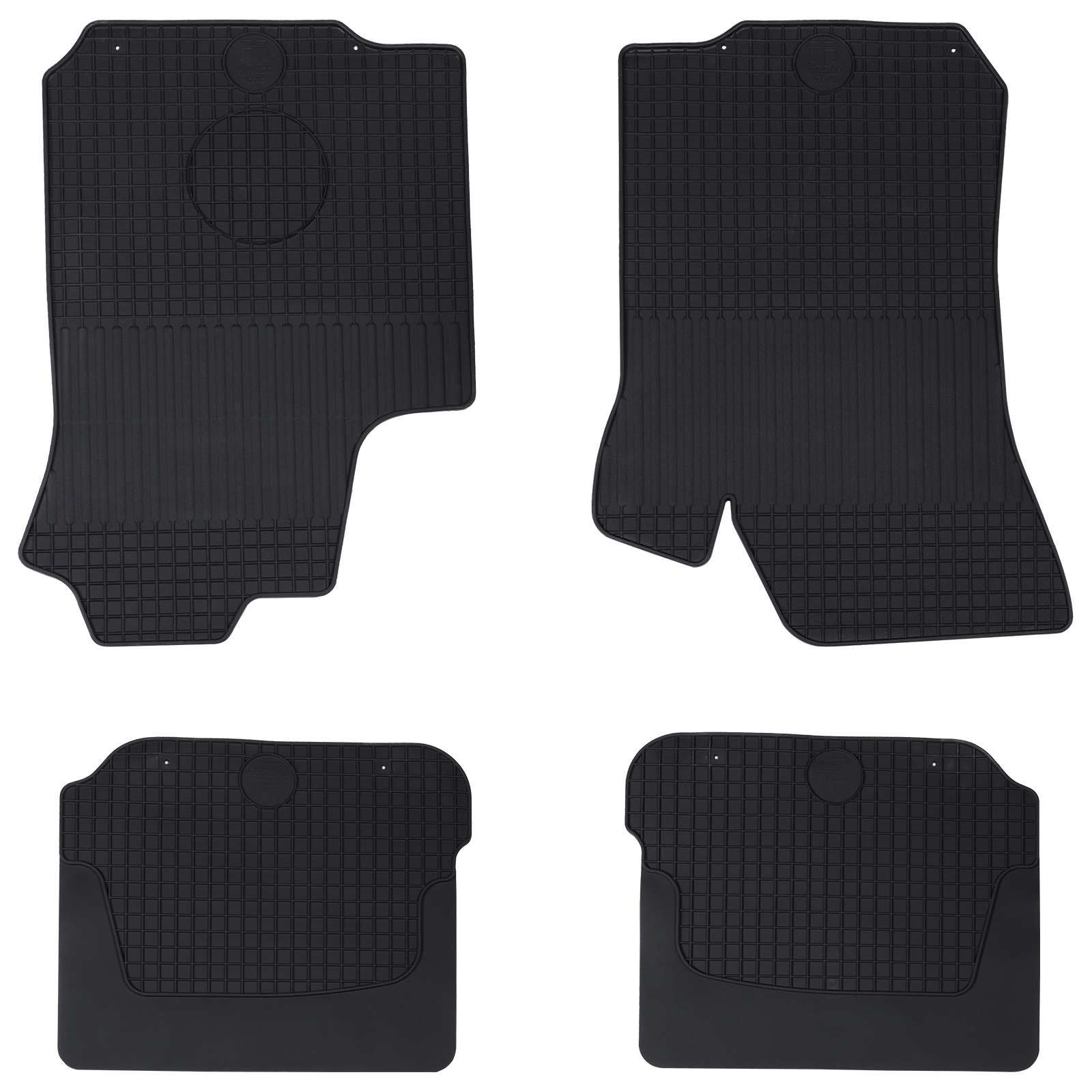 vidaXL Autofußmatte 4 pcs Schwarz ŠKODA OCTAVIA I 97-04 Gummi