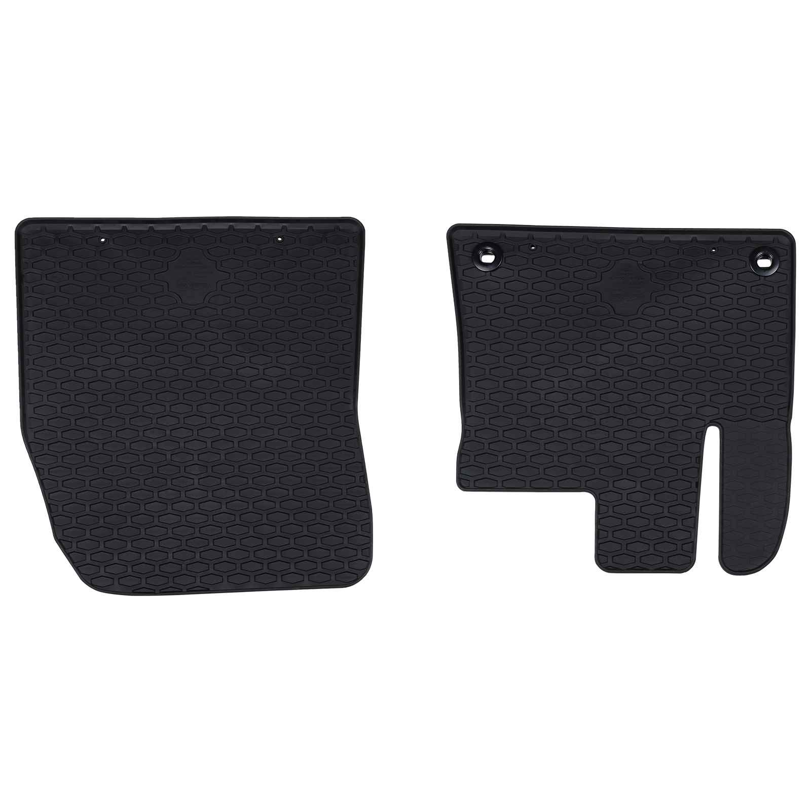 vidaXL Autofußmatte 2 pcs Schwarz Gummi