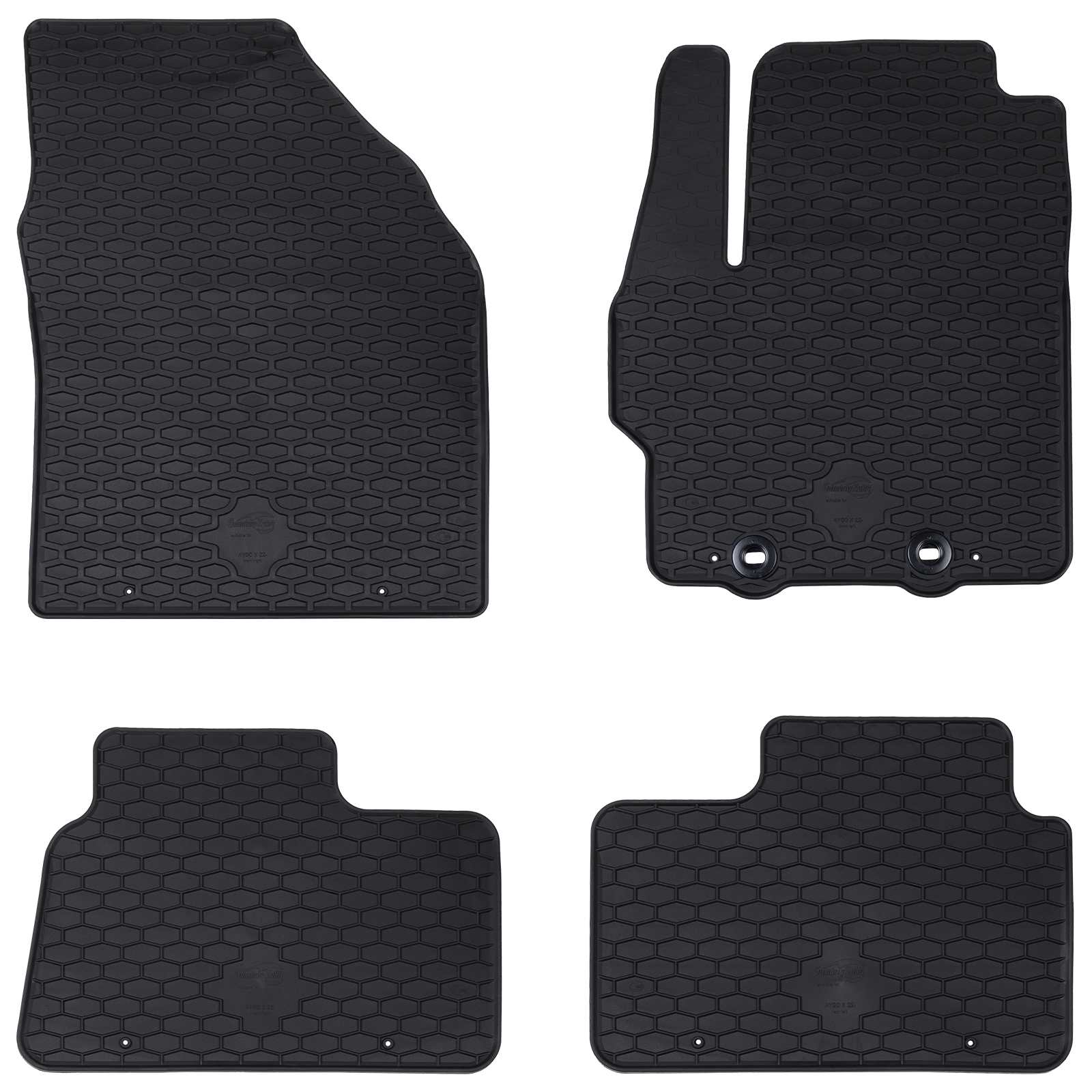 vidaXL Autofußmatte 4 pcs Schwarz geeignet für Toyota AYGO X TPE