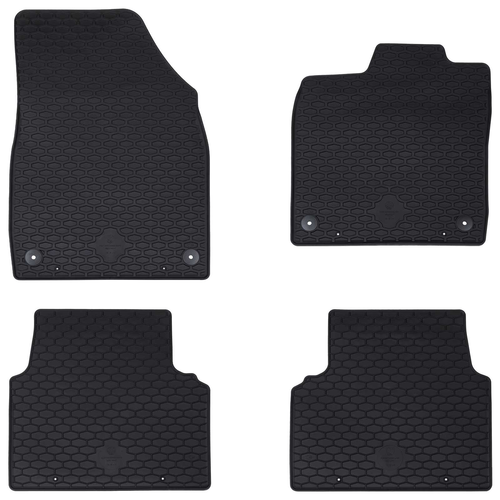 vidaXL Autofußmatte 4 pcs Schwarz geeignet für VW ID.3 2019- Gummi