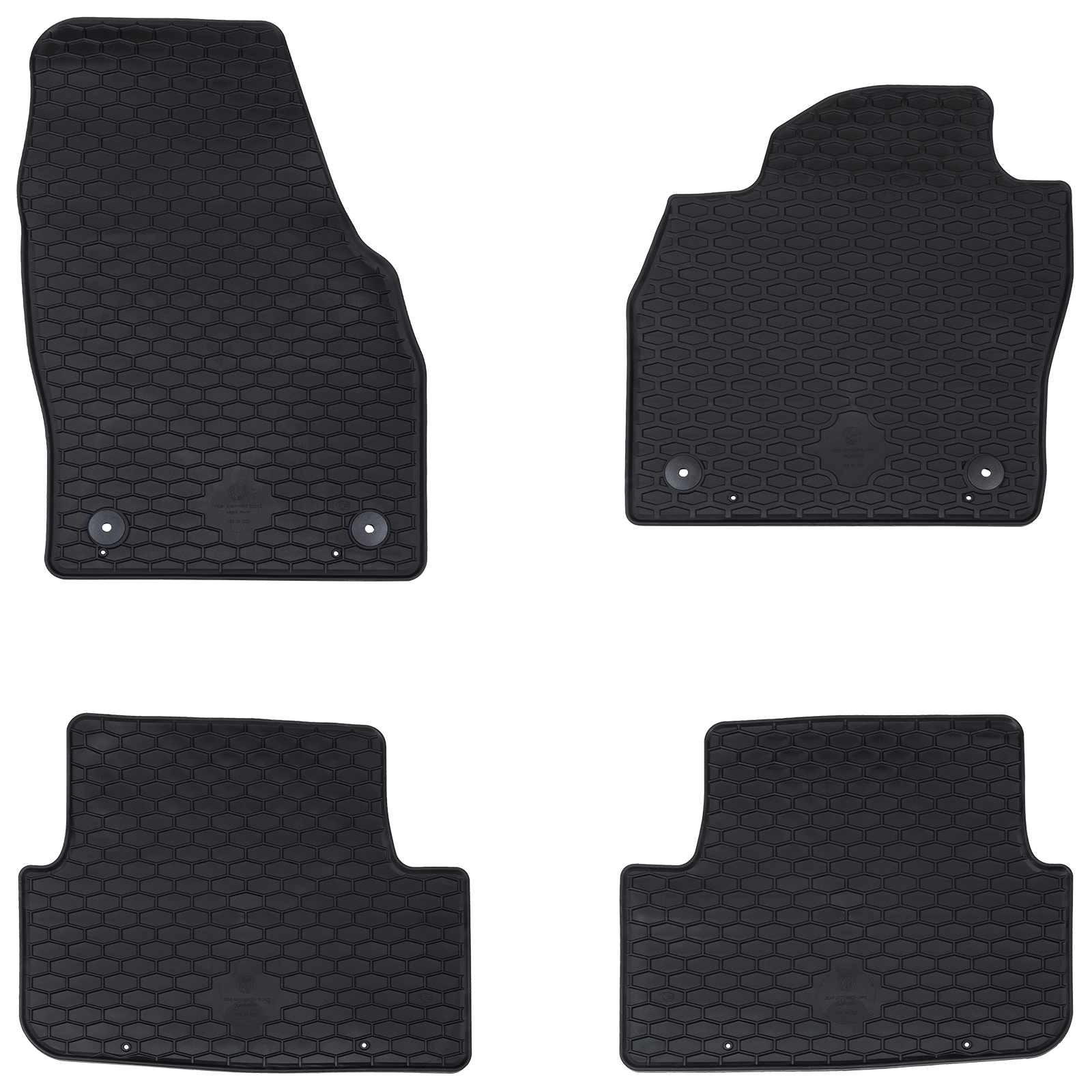 vidaXL Covor pentru mașină 4 pcs Negru Cauciuc