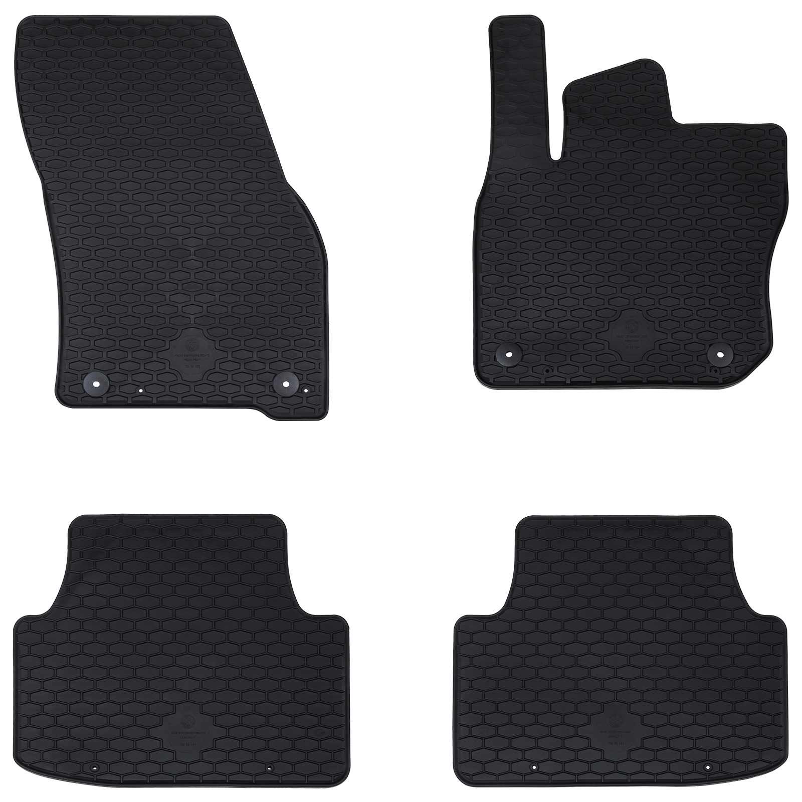 vidaXL Covor pentru mașină 4 pcs Negru Cauciuc