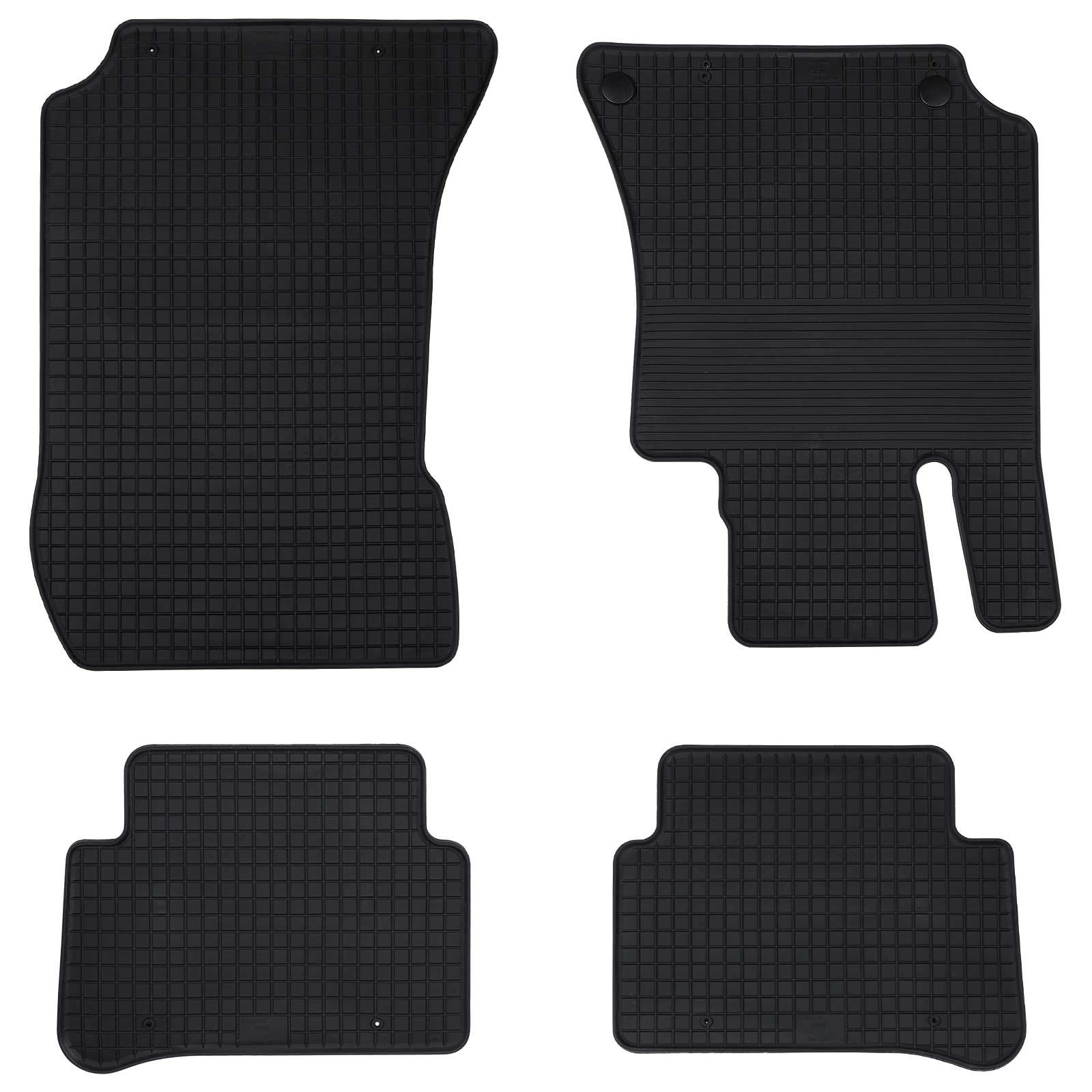 vidaXL Autofußmatte 4 pcs Schwarz geeignet für MERCEDES E 09-16 Gummi
