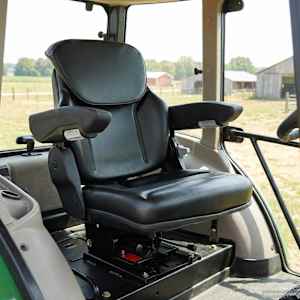 Traktorski sedež s vzmetenjem Črna 60 x 58 x 72 cm Jeklo in PVC