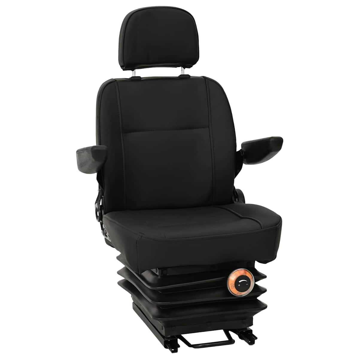 Traktor sæde med affjedring Sort 56 x 57 x 87 cm Stål og PVC - Billede 2