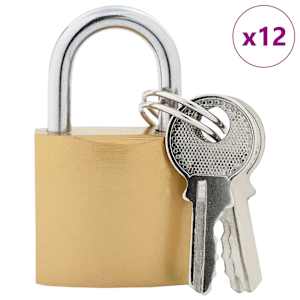 U zámek s klíči 12 pcs Mosaz Železo - obrázek 3