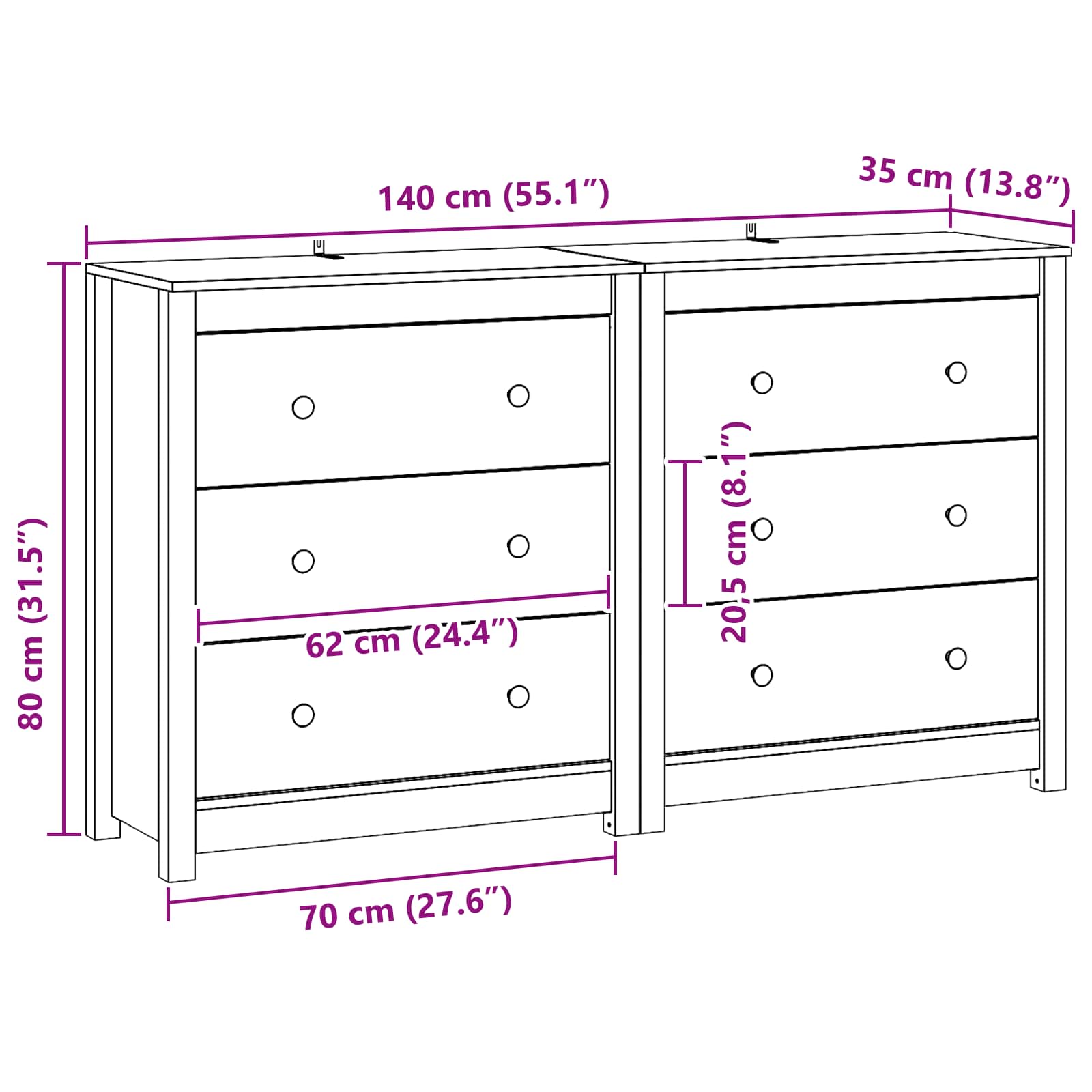 Sideboard size guide