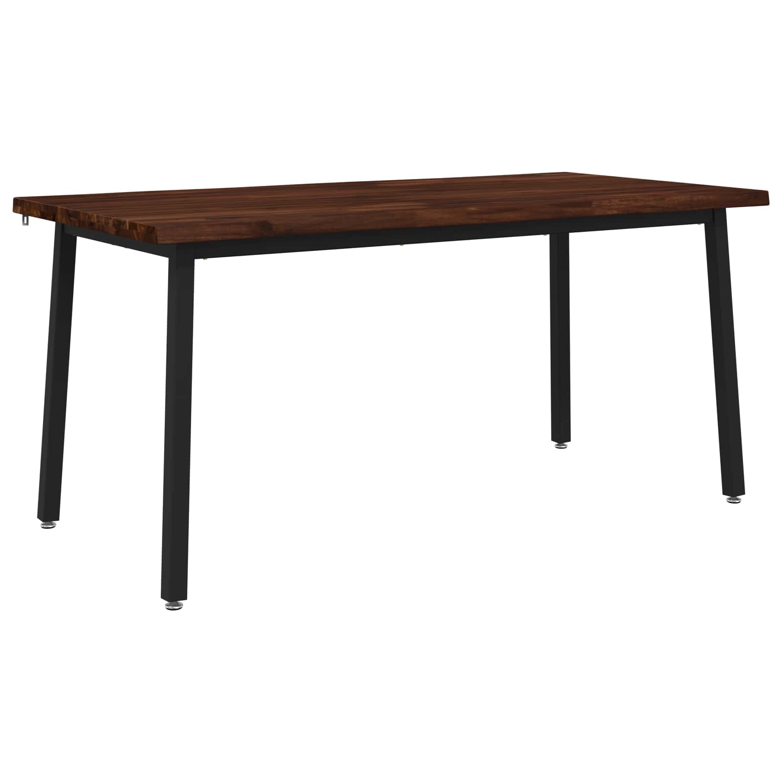 vidaXL Live Edge Matbord 160 x 80 x 75 cm Massivt Akaciatr&auml; M&ouml;rkbrun